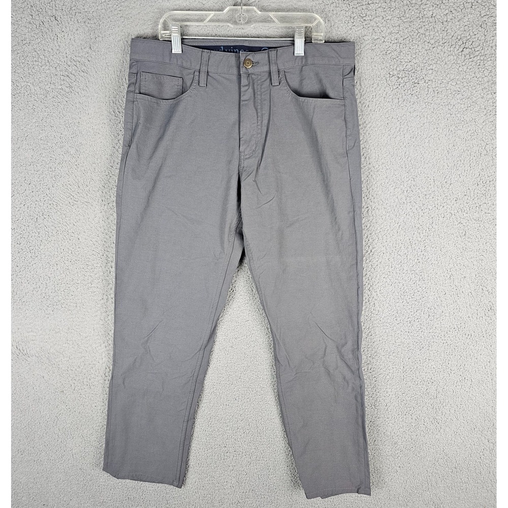 Vineyard Vines On The Go Pants Mens 31x32 Gray Straight Leg Mid Rise 1P001052